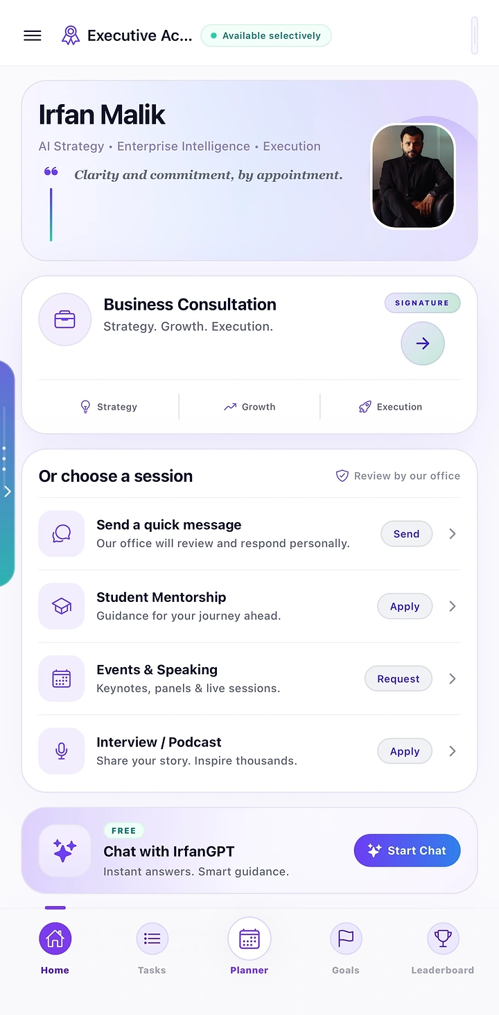 Mentor sessions and business consultation